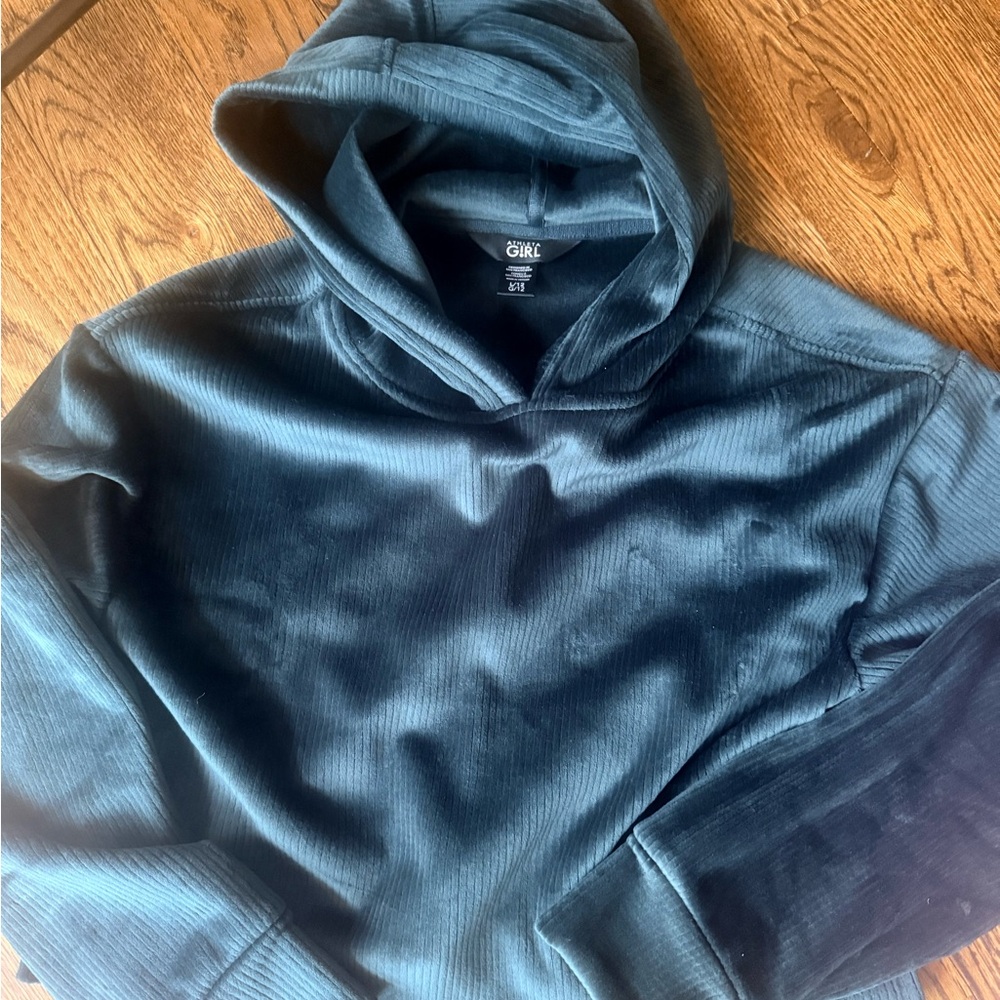 Athleta Girl Soft Blue/Teal Cropped Hoodie & Leggings